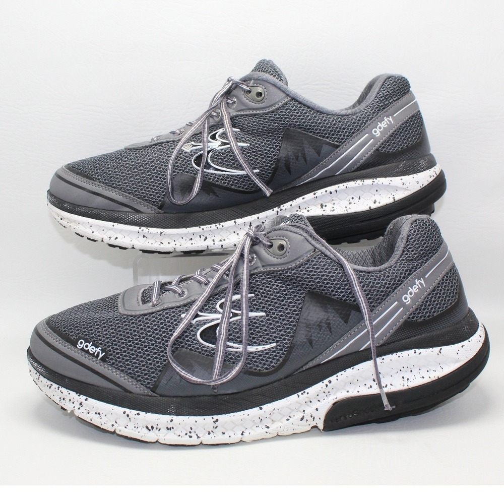 Gravity Defyer G-Defy Ion Grey Black Walking Shoes Mens 12 XW TB9024MGS-XW